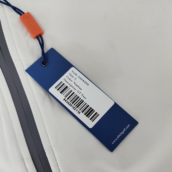NEW Stitch GT Golf Vest Mens Size Large Nimbus Ivory Full Zip NWT Weather System - Picture 5 of 12